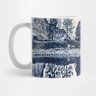 Garden Lake Graphic Art Design | Digital Art | Painting Mug